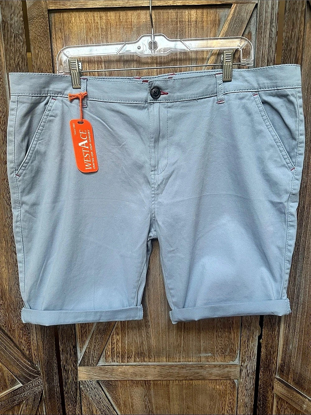WestAce Flex Shorts Stretch Flat Front Shorts in Blue Size 40 NWT